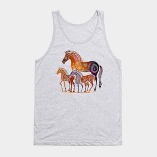 Artistic Horses Tank Top